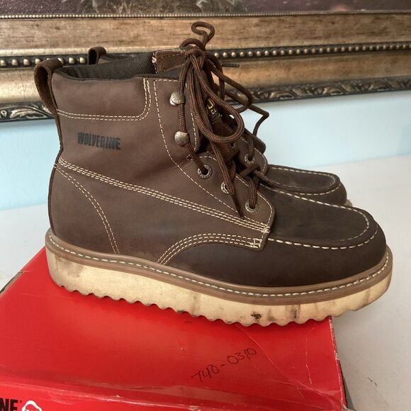 Wolverine Loader 6 Leather Boots Size 8.5 Mens Brown main image 4